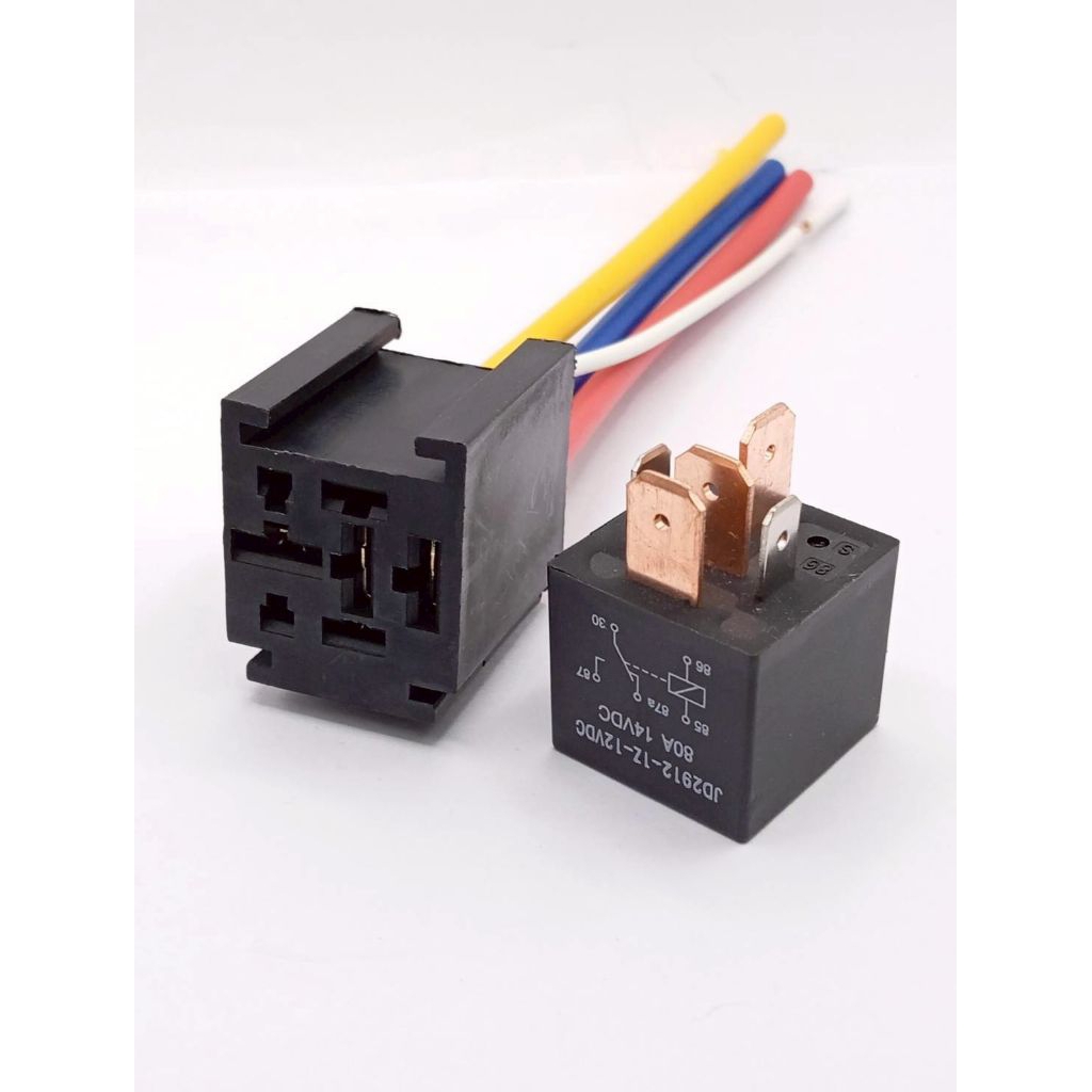 รีเลย์รถยนต์ 80A+ขาเสียบ รีเลย์รถยนต์รุ่น JD2912 80Aประเภท:12V 24v รีเลย์ 5 ขา