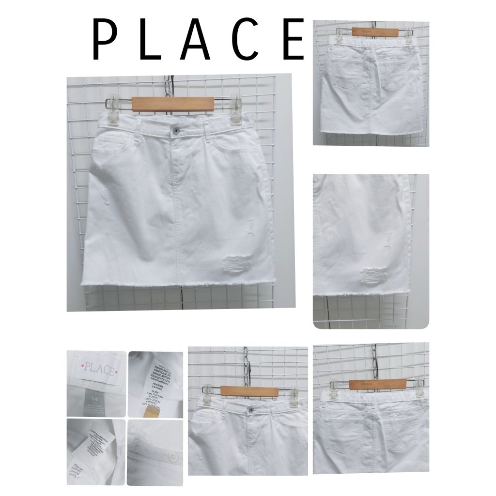 5191.  P L A C E กระโปรงยีนส์สั้นมือสอง