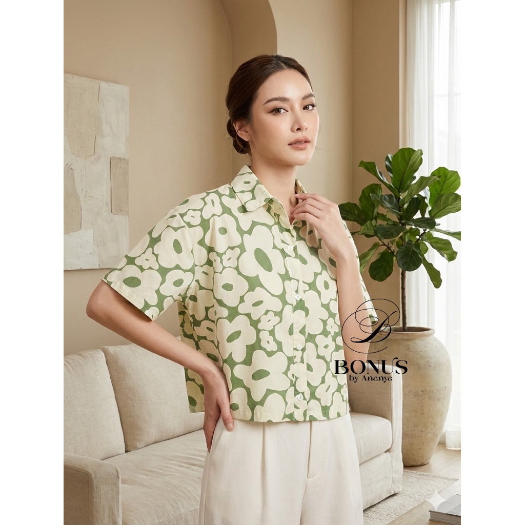 เสื้อเชิ๊ตชายตรงผ่าข้างคอตตอนญี่ปุ่น 100% สำหรับ สาวพลัสไซร์อก 50 ราคา ถูกที่สุด ดีลบีเคเค แกลเลอรีภาพที่ 3
