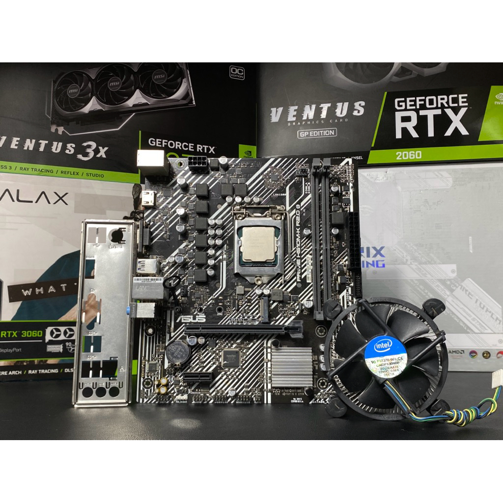 🔰ชุดเมนบอร์ด🔰CPU i3 10100F+H510M-HK R2.0 มือสองพร้อมใช้⭐️✅