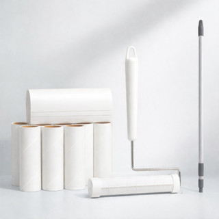 Can Do ลูกกลิ้งเก็บขนสัตว์เลี้ยง ฝุ่นผง  มีอุปกรณ์เสริม ด้าม…