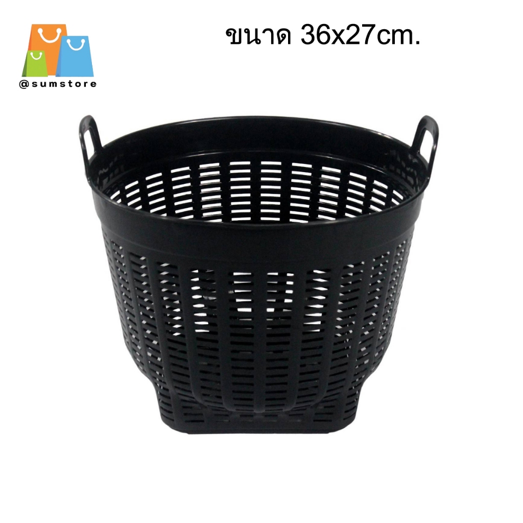 เข่งอเนกประสงค์ สีดำ ขนาด 36x27 cm. รุ่น SAA-FT109-B