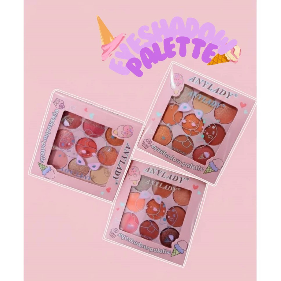 ส่งไว พาเลทอายแชโดว์ ANYLADY อายแชโดว์สีสวยโทนส้ม 9 สี No.8444