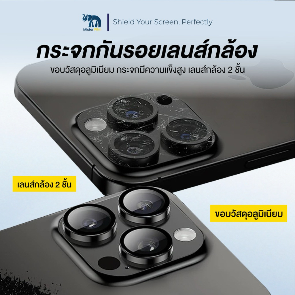 ฟิล์มกระจกกันรอยเลนส์กล้อง กระจก2ชั้น Mister film รับประกันสินค้า90วัน เกรดพรีเมี่ยม ป้องกันรอยขีดข่วน รูปที่ 3