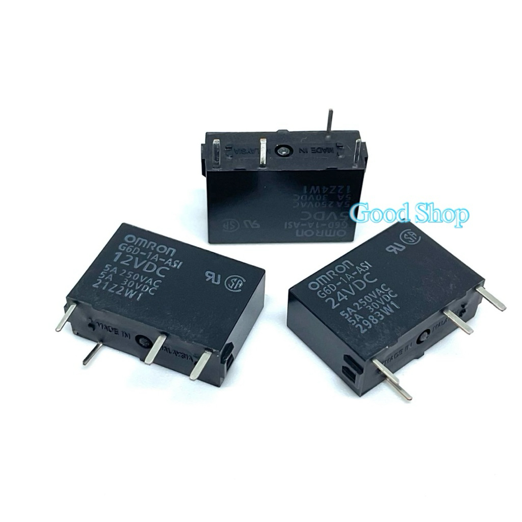 รีเลย์ G6D-1A-ASI Omron 5VDC  12VDC  24VDC  ของแท้!! พร้อมจัดส่งที่ไทย
