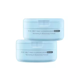 [แพ็คคู่] MizuMi 3-In-1 Melt Away Cleansing Balm Coconut 60 ml คลีนซิ่งบาล์มมะพร้าว เคลียร์ผิวสะอาดล้ำลึก สลายเมกอัพ