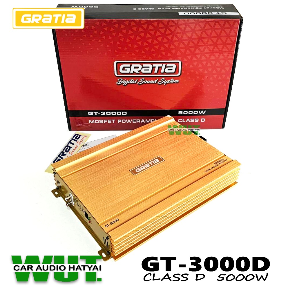 GRATIA เพาเวอร์แอมป์ ขับซับเบส คลาสดีClass D 5000Watts. Gratia GT-3000D (ของแท้)