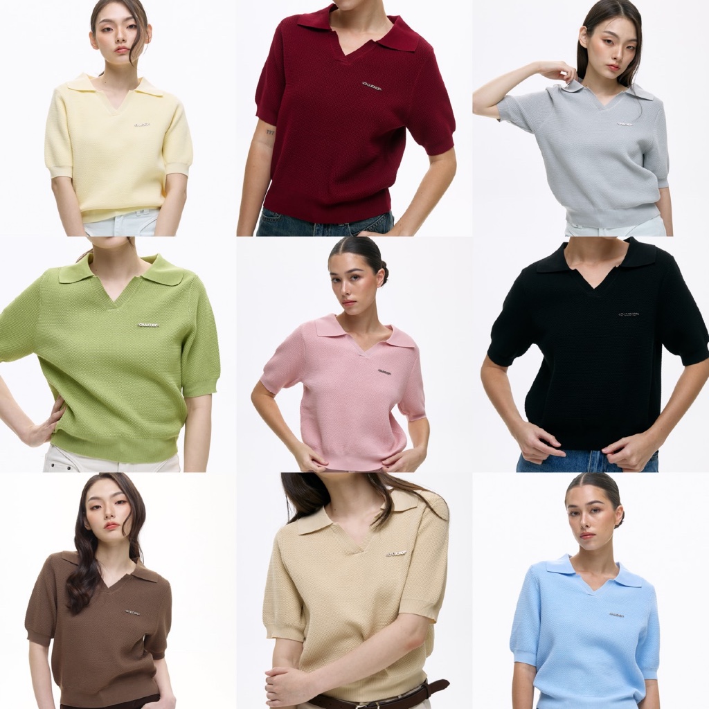 CHUUCHOP - Tyla polo knit shirt เสื้อโปโลเเขนสั้น (C8317)