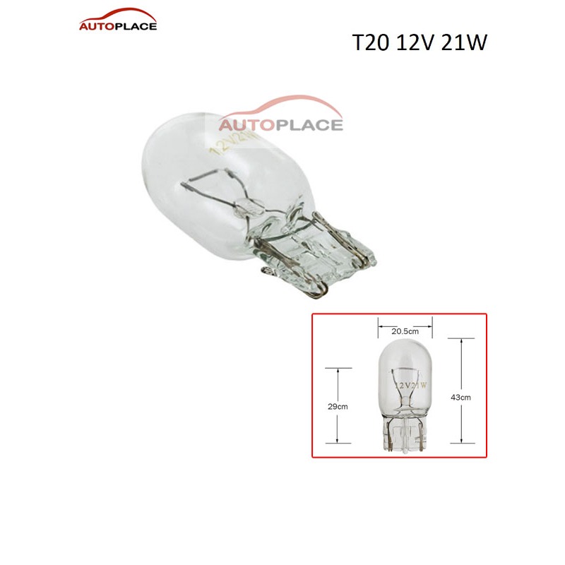 FFML4-สีใส หลอดไฟท้าย ไฟถอยหลัง ไฟเลี้ยว T20 12V 21W (1 ไส้)