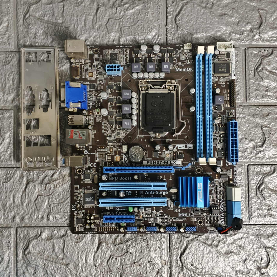 ⚡️เมนบอร์ด ASUS P8 H67-M LX LGA 1155 มีฝาหลัง ฟรีSpeakerเมนบอร์ด