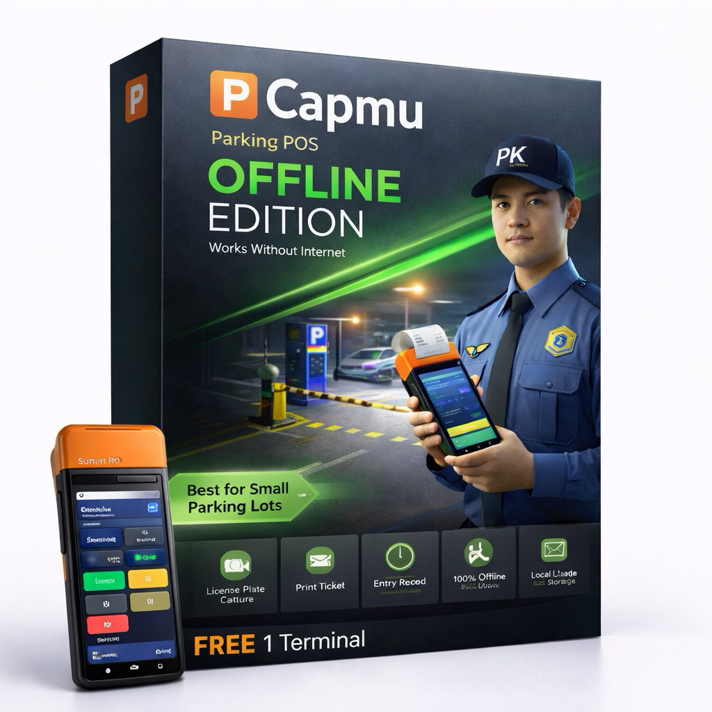 Capmu Parking POS OFFLINE | โปรแกรมลานจอดรถ ไม่ใช้เน็ต ฟรีเครื่อง POS