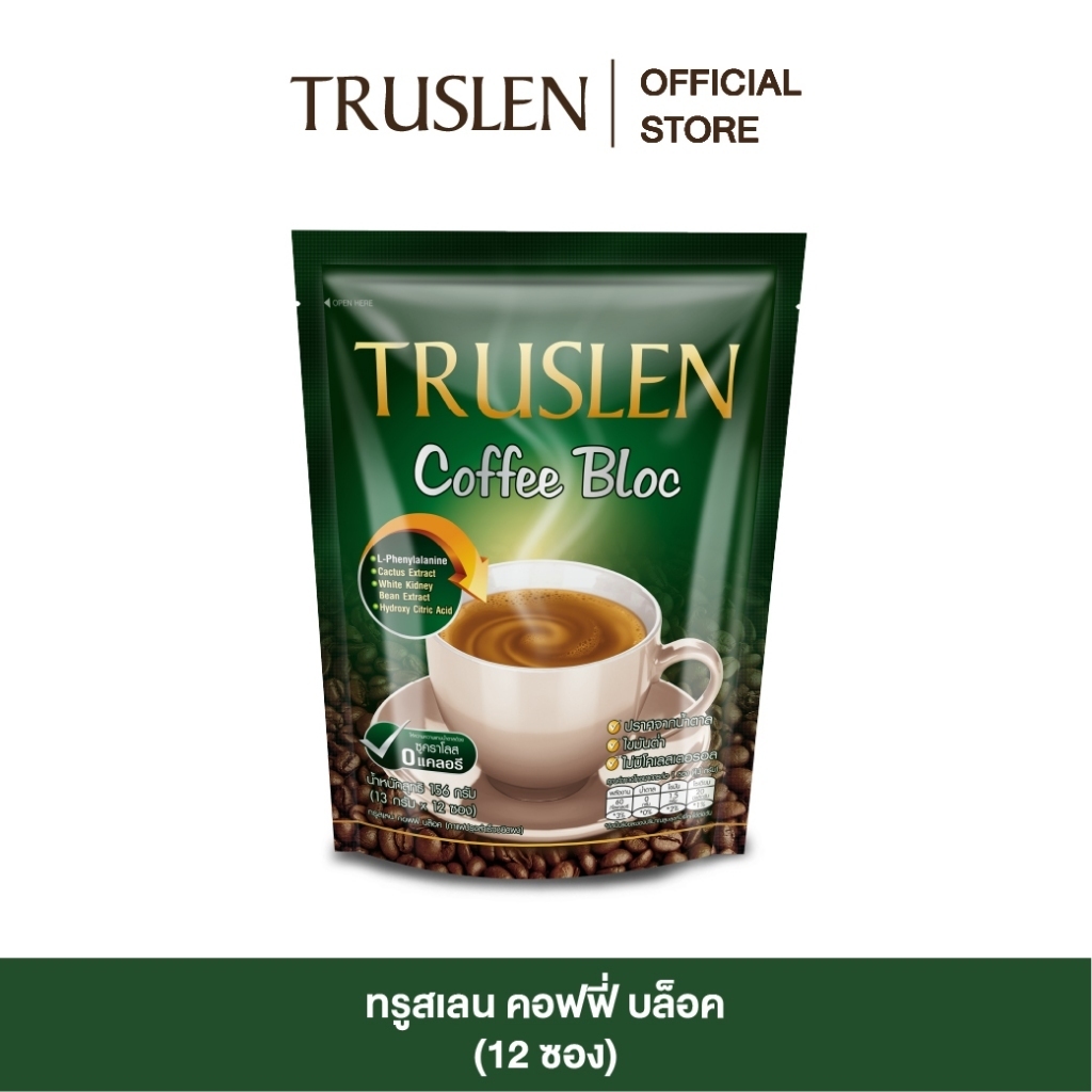 TRUSLEN COFFEE BLOC ทรูสเลน คอฟฟี่ บล็อค 12 ซอง 156 กรัม