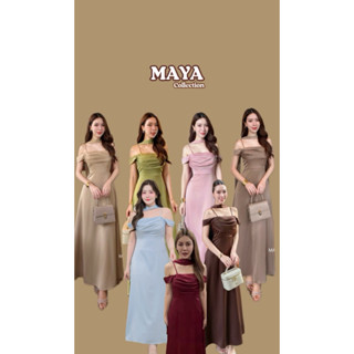 G144 ชุดเพื่อนเจ้าสาว ชุดเดรสออกงานสาวอวบ ชุดไปงานแต่งานs-3x…