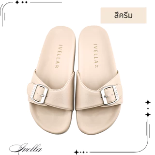 รองเท้าแตะ IVELLA รุ่นหนังนิ่ม IVY15 รองเท้าผู้หญิง หน้าสวมเข็มขัด พื้นนิ่ม มี 5 สี