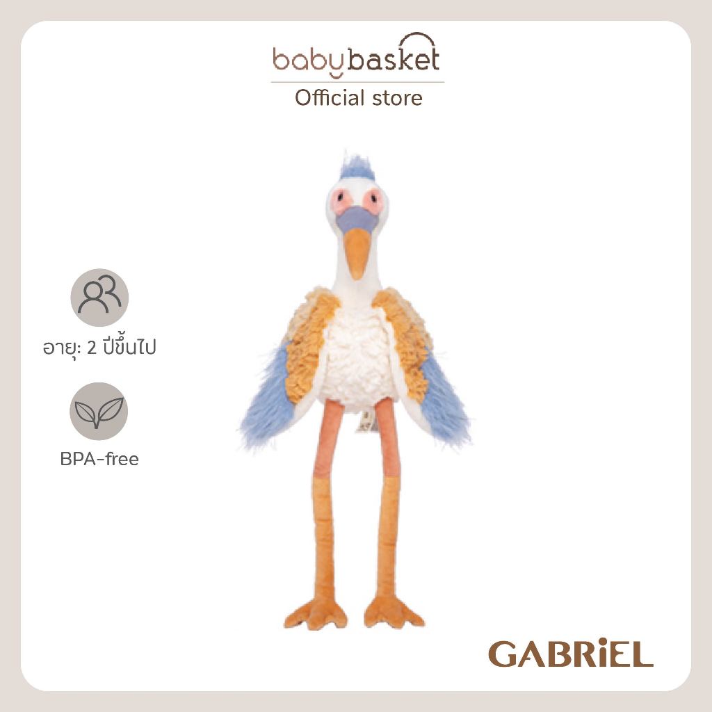Gabriel Lunamar - ตุ๊กตานกขายาวสีขาวฟ้า ขนาด 50 cm พร้อมดีเทลแก้มชมพู ดูละมุนราวแสงจันทร์กลางทะเล