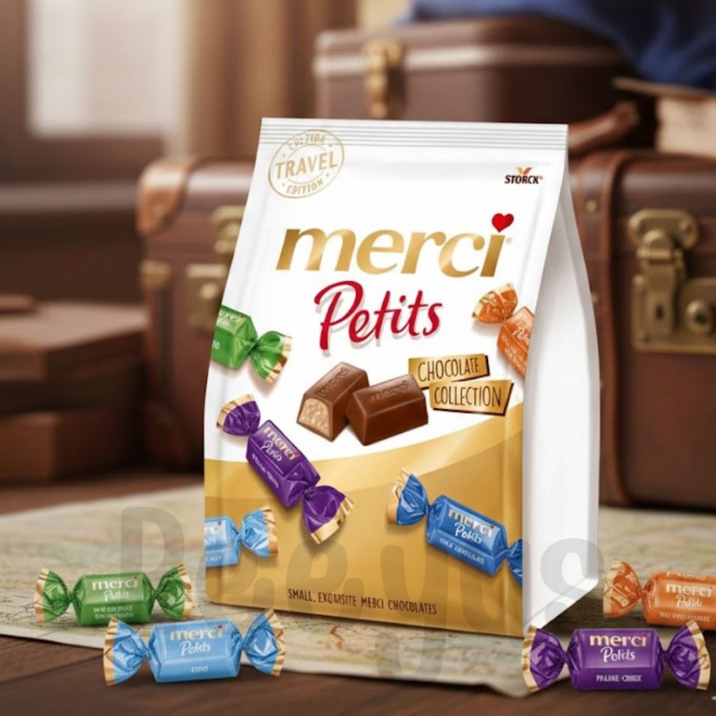 Merci Petits Chocolate Collection 250g ช็อกโกแลตรวมรส แบรนด์ Storck ประเทศเยอรมนี มี 38 ชิ้น Exp.08/