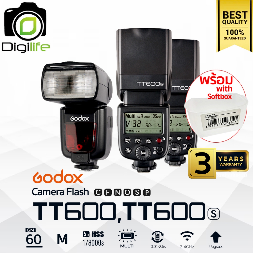 Godox Flash TT600 / TT600S - Manual, HSS ( X2T, S2, RF60, SA-K6, SGGV ) / Digilife Thailand