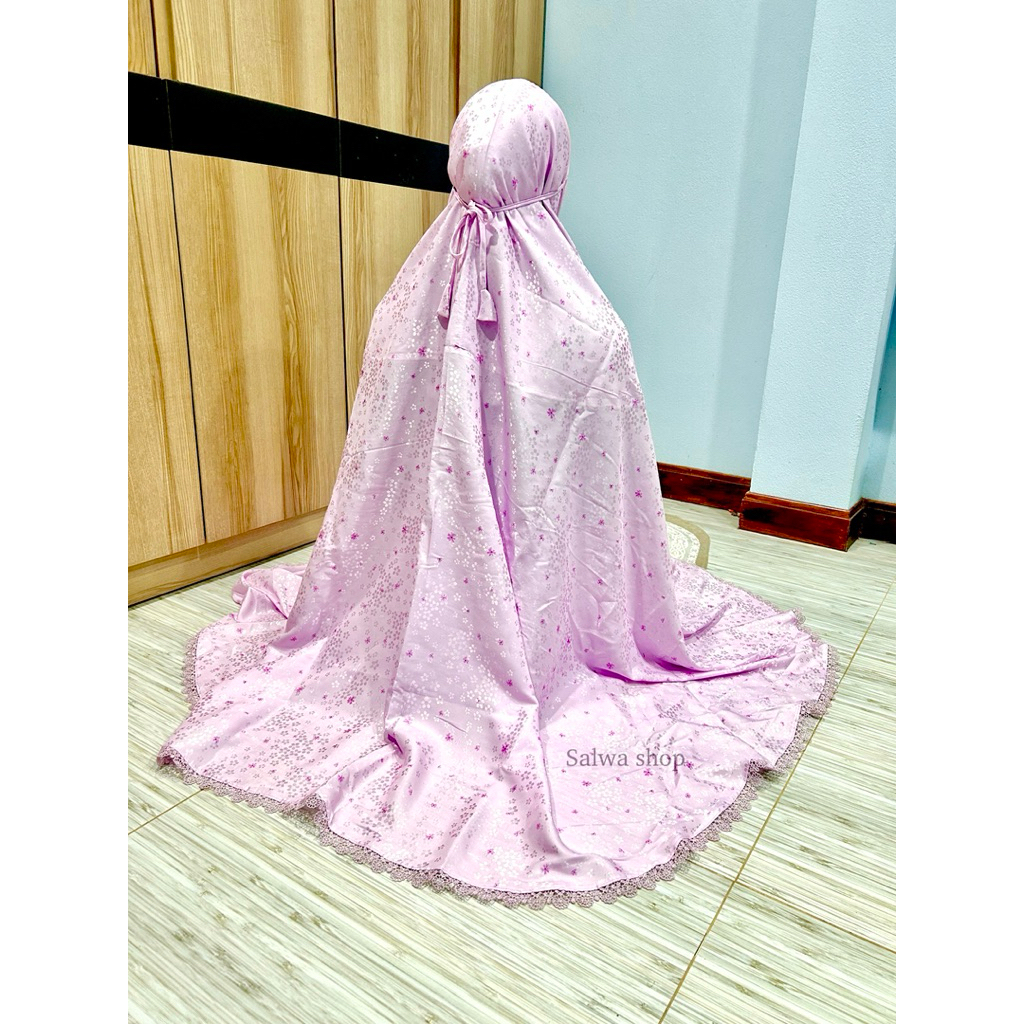 ผ้าละหมาดเนื้อผ้าซาตินเกรดดี ใส่สบายสุดๆ แถมกระเป๋าให้ด้วย