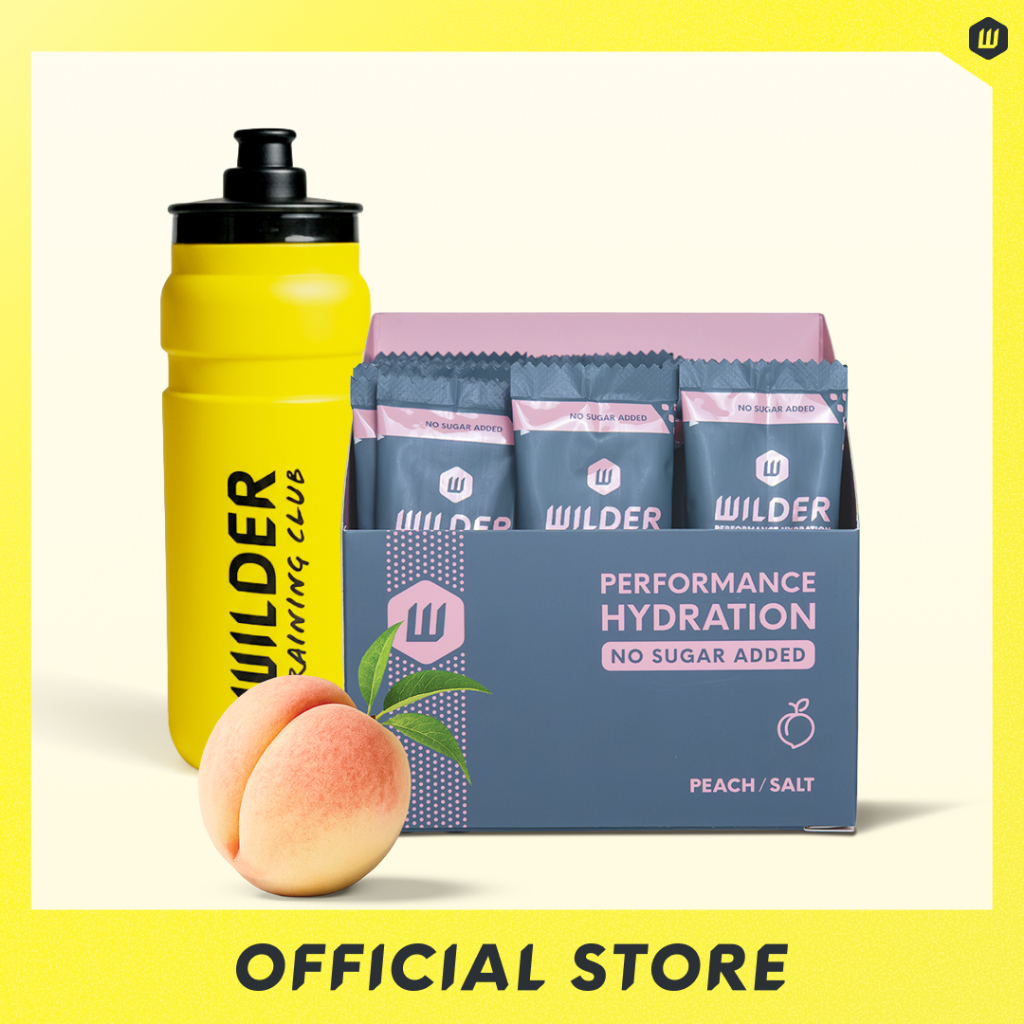 (แพ็คคู่ขวดน้ำ) WILDER Electrolytes (30 Pack) | เกลือแร่แบบผง สูตรไม่เติมน้ำตาล รสPeach Fast Hydrati
