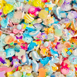 [50 ชิ้น] เรซิ่นทะเลมหาสมุทร ไซส์ M คละลาย อุปกรณ์เสริมตกแต่งเรซิ่น DIY พร้อมส่งในไทย หลากหลายลายสีสดใส