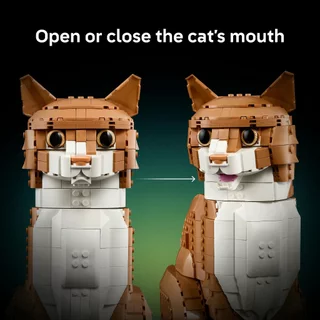 LEGO Ideas 21376 Orange Cat (1755 Pieces), Building Blocks, Kids Toy