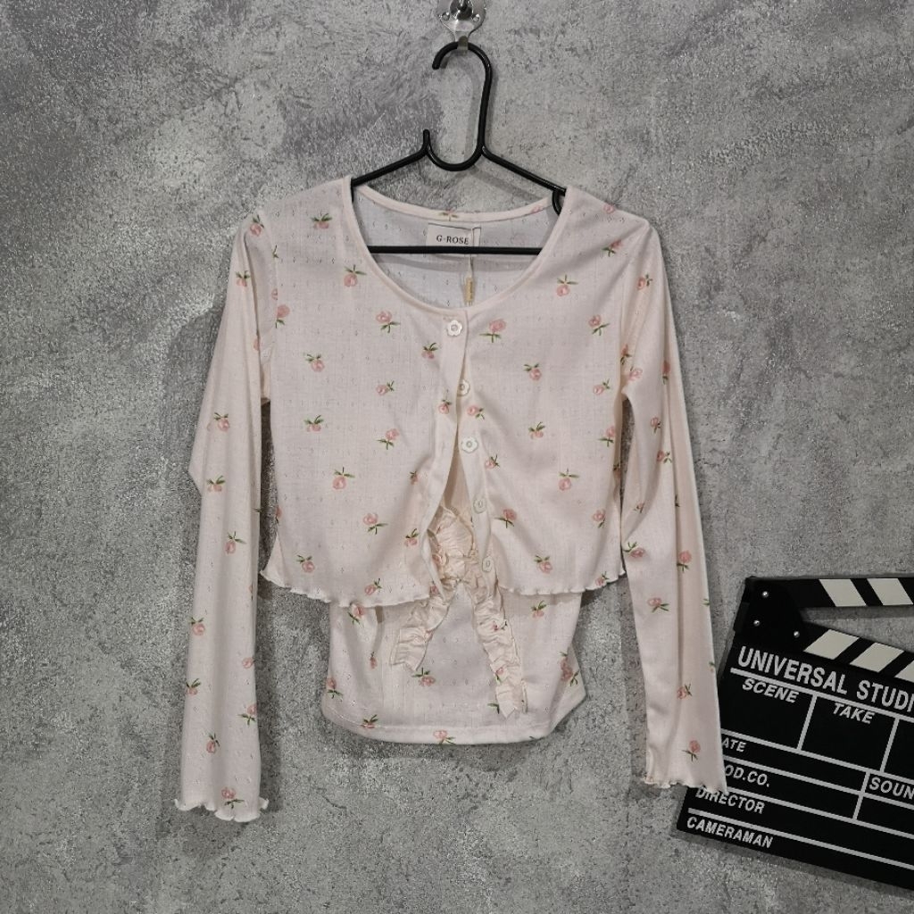 ผ้ามือหนึ่ง เซตเสื้อ2ชิ้น ป้าย G-ROSE