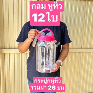 12ใบ ทุกแบบ12ใบครับ สูง 20-26ซม จุ 3-4ลิตร (9ปอนด์) กระปุกพลาสติก โหลพลาสติก