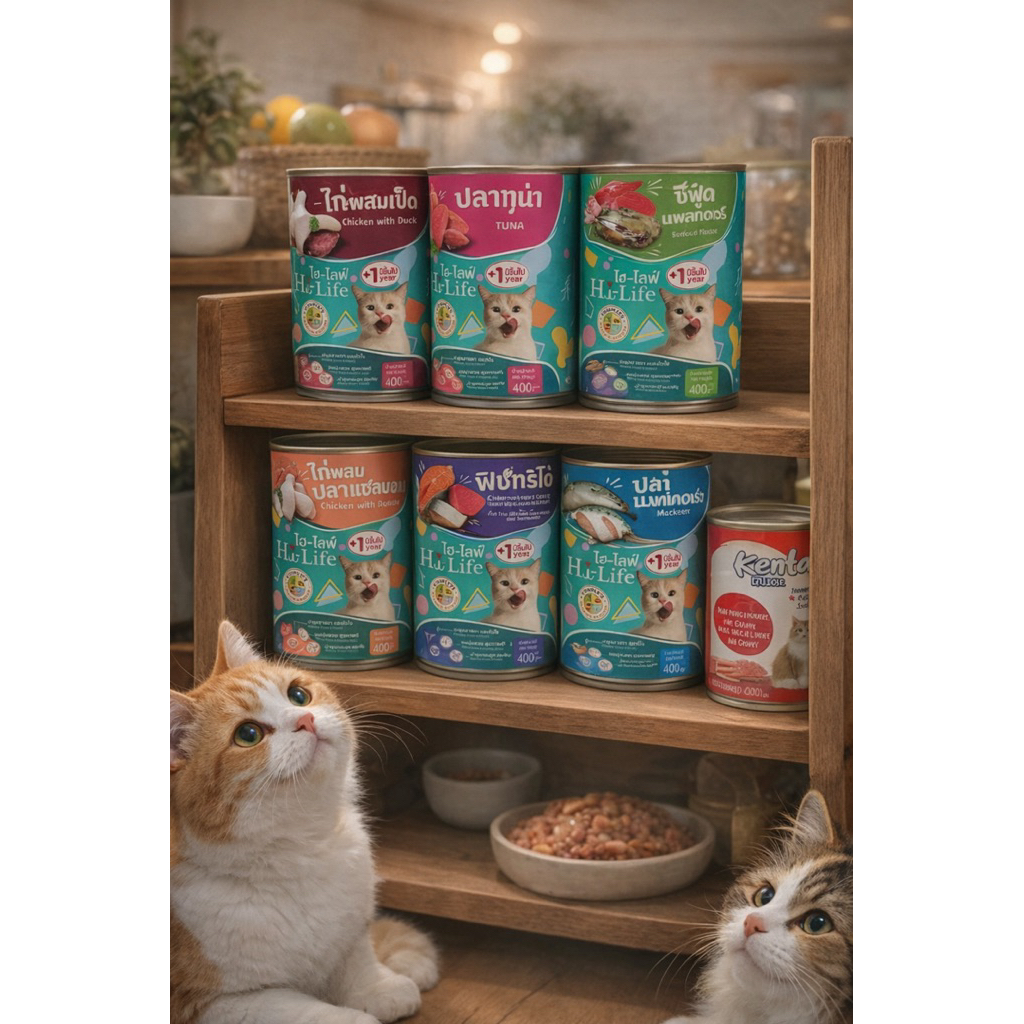 อาหารเปียกแมว Hi-Life 400 กรัม สำหรับแมวโต