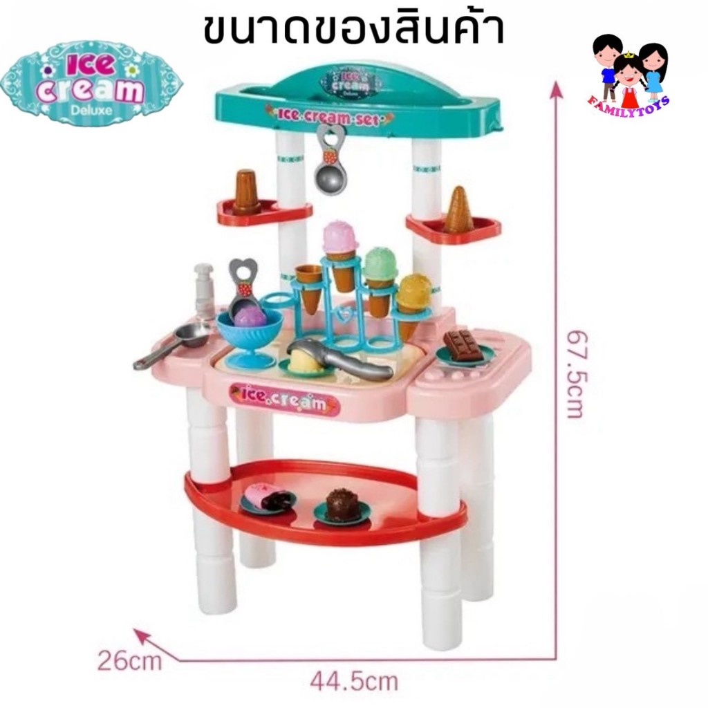 familytoys168 ของเล่นเด็กชุดจำลองไอศครีม DK689-7A