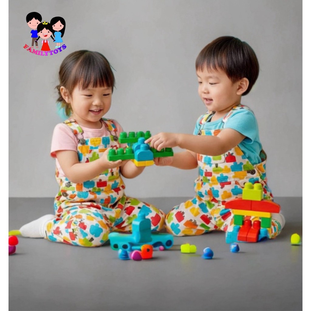 familytoys168 ของเล่นชุดบล็อกตัวต่อหลากสี 100ชิ้น LB868-1T