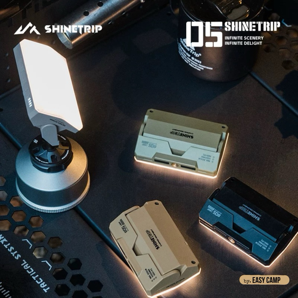 Shine trip ไฟแคมป์ปิ้ง สปอต์ไลท์ LED ทรงเหลี่ยม ความจุแบตเตอรี่ 5000 mAh ใช้ได้ยาวนานถึง 10 ชม.ปรับได้ 7 โหมดมีโหมดไฟฉาย