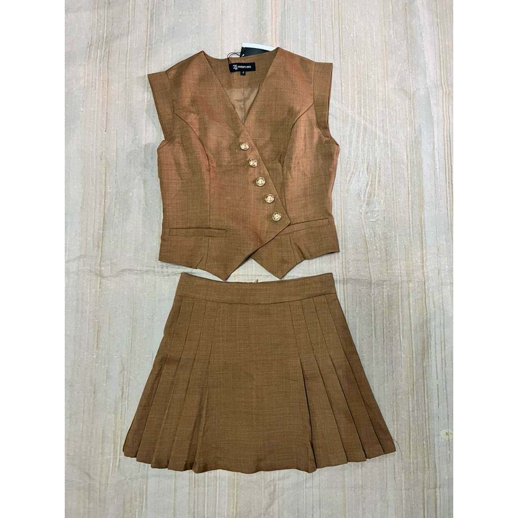 เซ็ต2ชิ้นสีน้ำตาล งานป้าย 25 TWENTY FIVE ไชร์ S