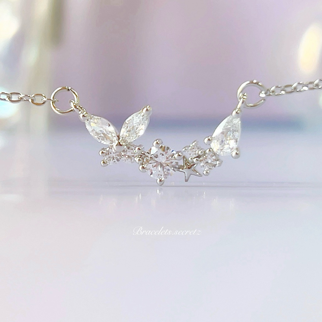 🩷ลด 80.-💜โค้ดหน้าร้าน 🌷🦋 พร้อมส่ง 🦋🌷𝐵𝓊𝓉𝓉𝑒𝓇𝒻𝓁𝓎 𝒟𝒾𝒶𝓂𝑜𝓃𝒹   สร้อยคอผีเสื้อชุบเงินแท้ สร้อยคอเพชร ผีเสื้อ