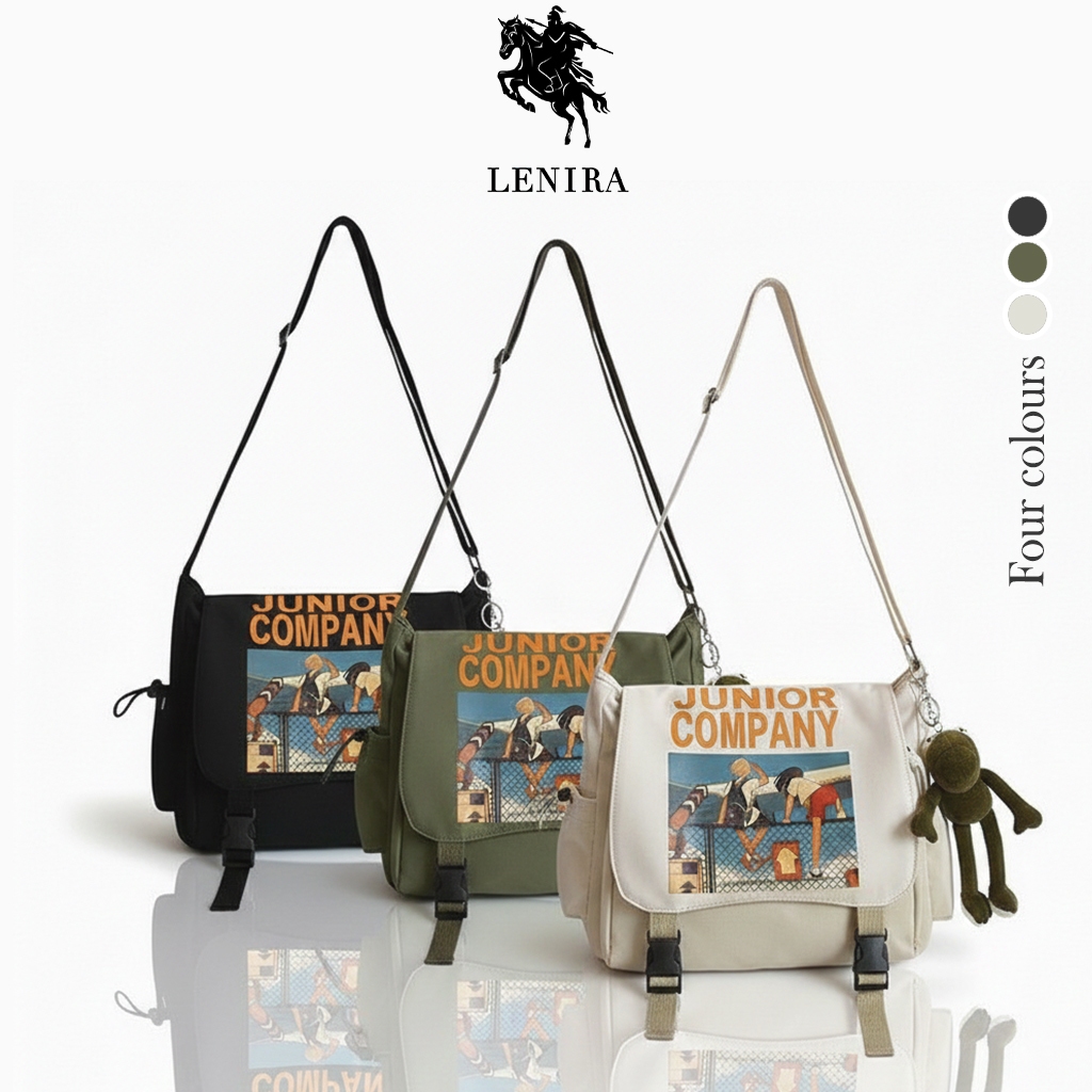 ส่งด่วน Lenira (B1742) กระเป๋าสะพายข้างใส่หนังสือได้ DYG