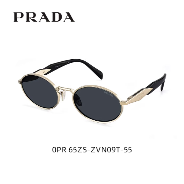 แว่นกันแดด PRADA แฟชั่นสไตล์คลาสสิก รูปทรงไข่ 0PR 65ZS