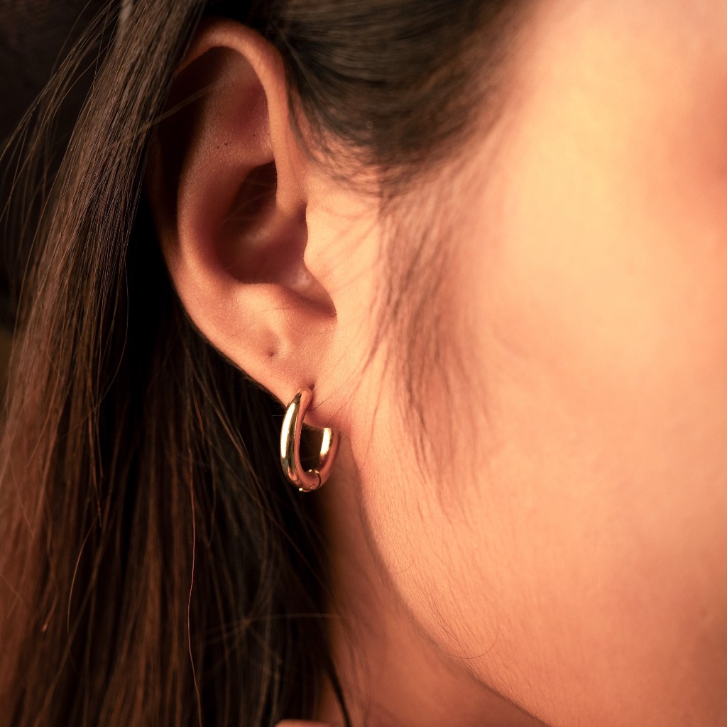 Vachana - Serpent of Fortune Huggie Hoop Earrings (ต่างหูงูแห่งโชคลาภ)