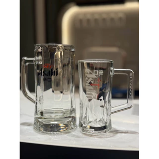 แก้วมัคอาซาฮี ขนาด 355 ml. (ตัวหน้งสือนูน)ที่หูงานแท้ /640ml Asahi mug glass (ขนาดปกติ และ แบบใหญ่) SALE!