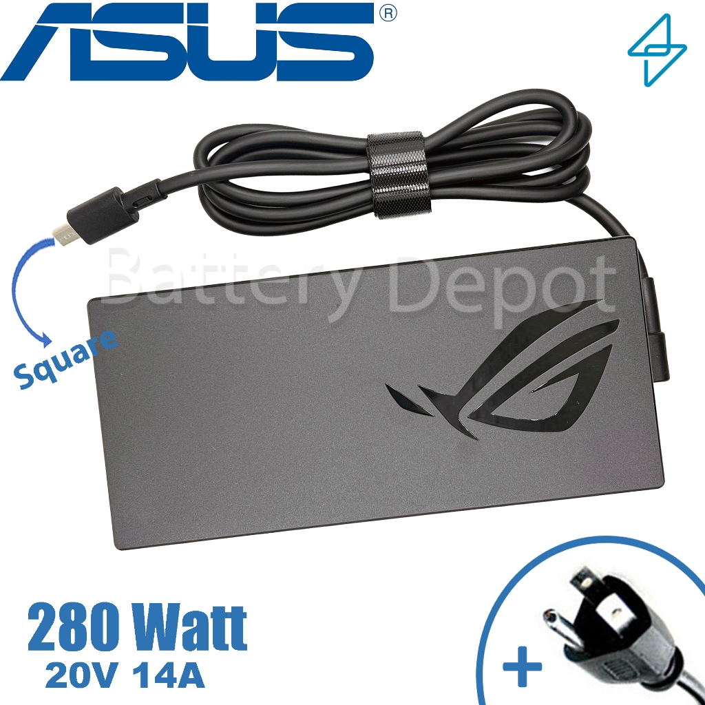 Asus Adapter ของแท้ 280W 20V/14A หัว Jack Square Tip สายชาร์จ Asus ROG Strix G16 G615JMR อะแดปเตอร์