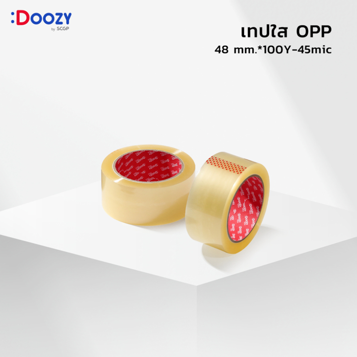 (สินค้าแถมงดจำหน่าย) เทปกาว OPP สีใสขนาด 2 นิ้ว  x 100 หลา ยี่ห้อ Doozy Pack ( 1 ชิ้น )