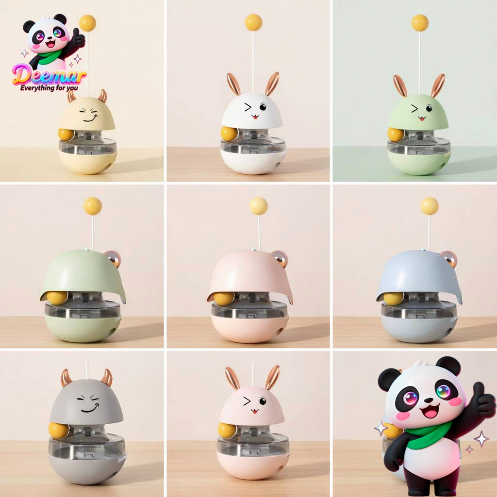 Deemar ของเล่นแมวตุ๊กตาล้มลุก เสริมพัฒนาการ  ใส่อาหารสัตว์ Tumbler