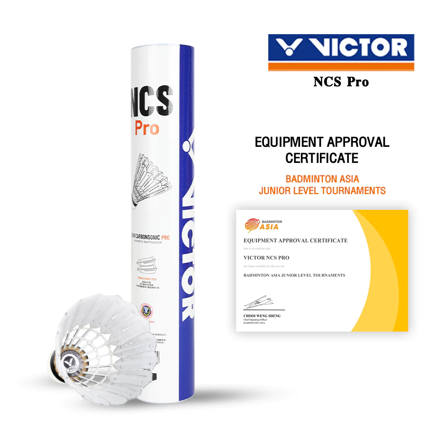 VICTOR ลูกแบดมินตัน รุ่น NCS PRO ( 1 หลอด 12 ลูก กับ 1 หลอด 3 ลูก )