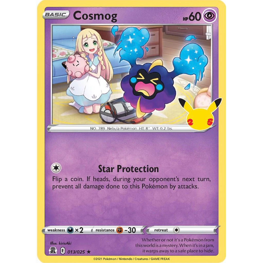Pokemon card ENG 25th Cosmog-Holo