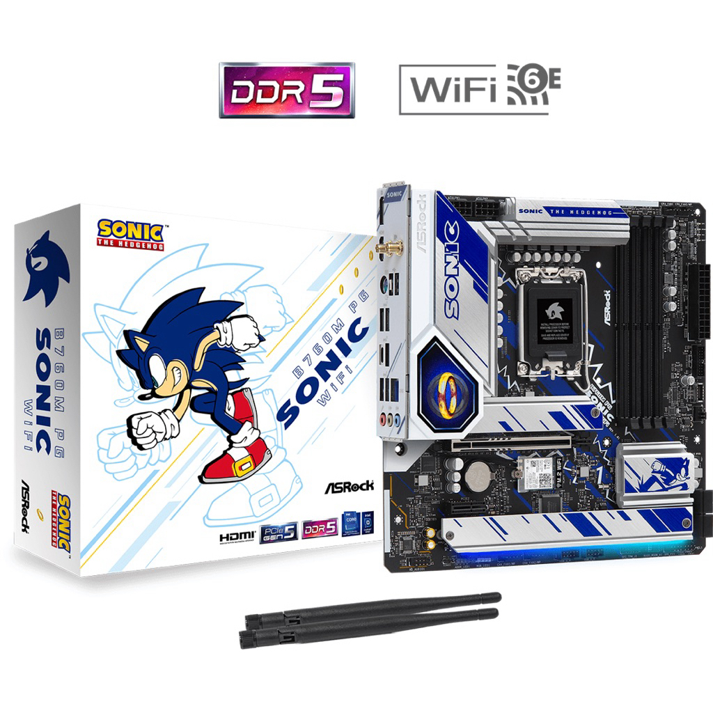 MAINBOARD (เมนบอร์ด) 1700 ASROCK B760M PG SONIC WIFI (DDR5) ประกันศูนย์ไทย พร้อมส่ง