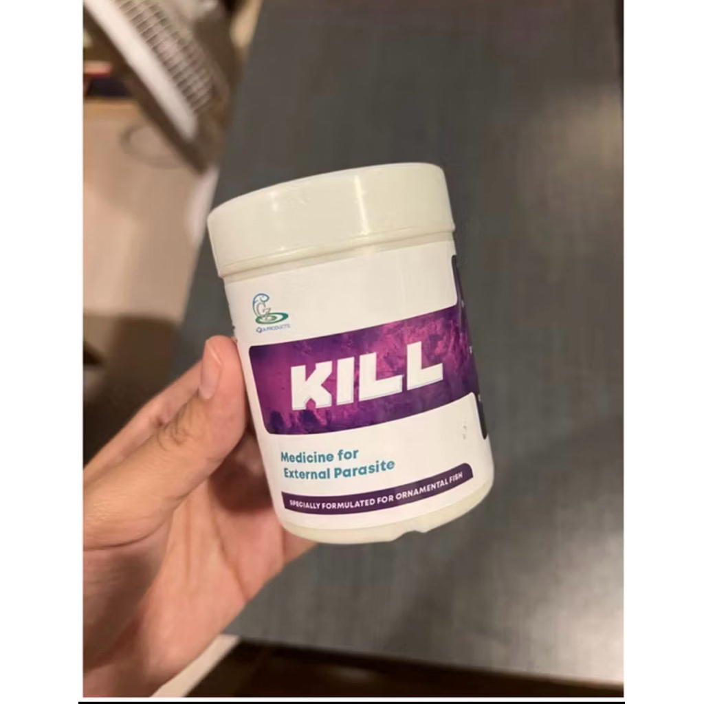 KILL For External Parasite 50g สำหรับปลาสวยงาม ปลาหมอสี ปลาทอง ปลาหางนกยูง และปลากัด