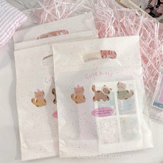 [พร้อมส่ง]ถุงพลาสติกหูเจาะ ลายการ์ตูนน่ารัก(20x25 cm)ถุงใส่ข…