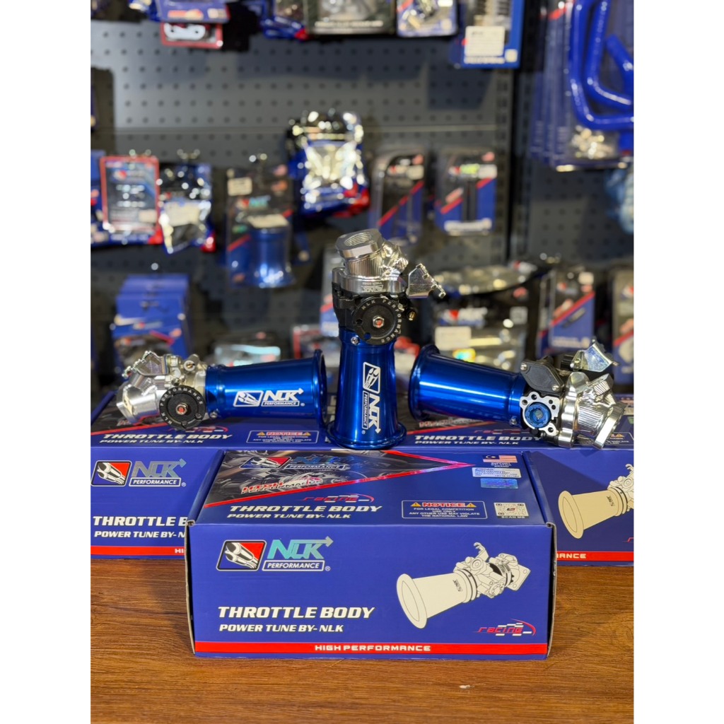 ลิ้นเร่งแต่งพร้อมปากแตร NLK ขนาด 32-36MM คอหรีดตั้ง สำหรับ Yamaha Class155VVA  NMAX,Exciter,R15,AERO