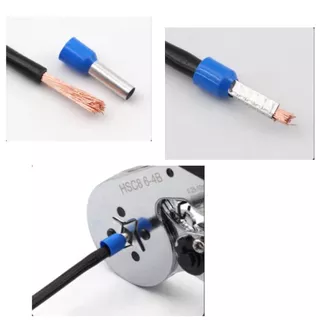 E10-12 หางปลาเข็ม คอร์ดเอ็น ขนาด 10.0 ตร.มม. ทองเหลือง (Cord End terminal Size : 10.0 sq.mm. Copper/Brass)