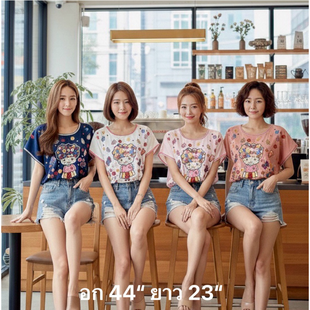️ เสื้องานปัก โบฮีเมียน   อก 44“ ยาว 23“ ผ้าฝ้าย เนื้อดี ทรงสวย ส่งไว สาวอวบใส่ได้ แบรนด์ nudyda Lady Women Clothing ราคา ถูกที่สุด ดีลบีเคเค