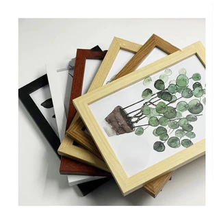 กรอบรูป กรอบรูปไม้ กรอบรูปมินิมอล และ A4（21x30ซม 8.3x11.7in） สีขาว สีดำ กรอบรูปไม้ กรอบรูปใส แต่งบ้าน ขาตั้ง หูแขวน