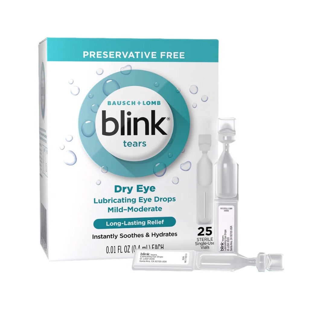 เจลน้ำตาเทียมBlink Tears  สำหรับอาการตาแห้ง 25หลอด ไม่มีสารกันบูด